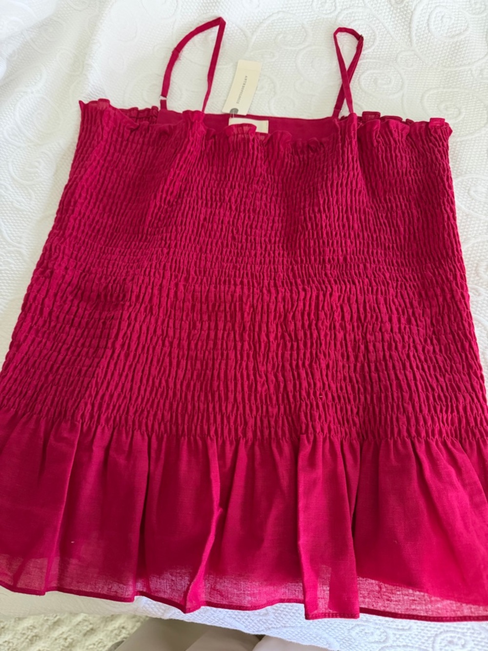 Maeve Fuchsia Smocked Tube Top